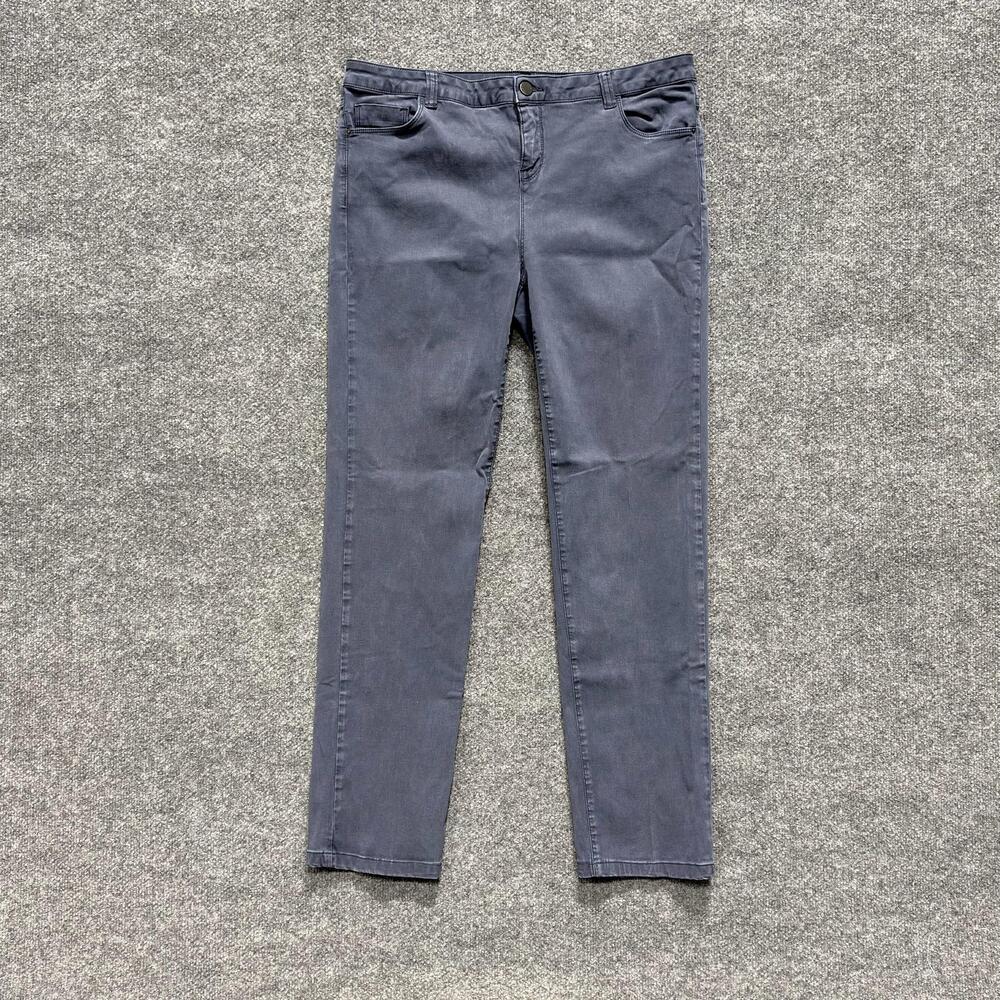 Gerard Darel Pants Womens 46 Blue Chino Twill Slim Straight Leg Stretch Casual